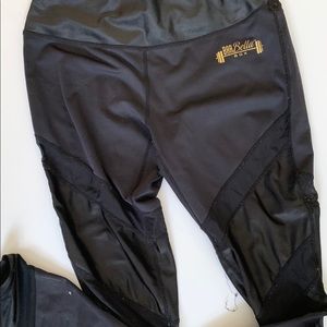 Black sheer workout pants